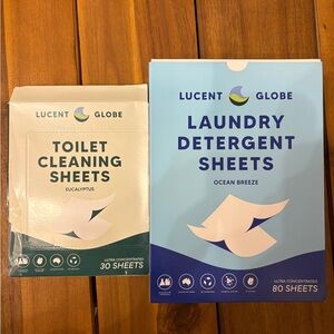 Laundry Detergent Sheets & Toilet Cleaning Sheets